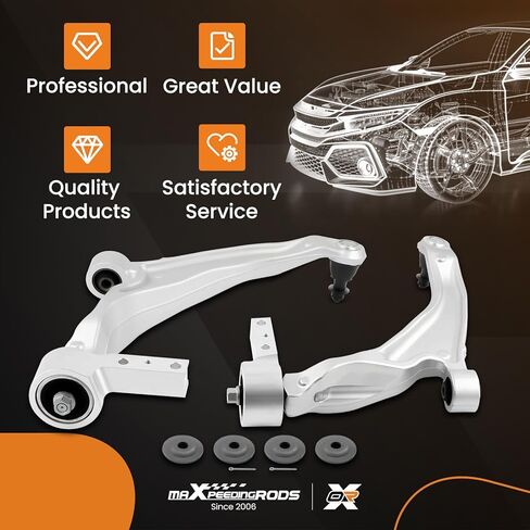 maxpeedingrods 2 قطعة ذراع التحكم السفلي الأمامي مع وصلة كروية لـ Acura MDX 2007-2013، Acura ZDX 2010-2013 in Saudi Arabia