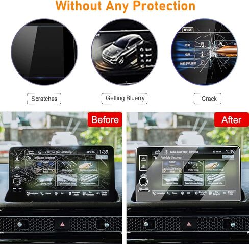 Yumzeco Navigation Screen Protector Compatible with Mazda 3 2019-2023 2024 Mazda CX-30 2020-2023 2024,HD Clear Tempered Glass Screen Protector Replacement Anti-Scratch 8.8inch in Kuwait