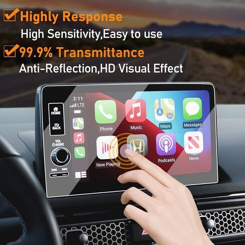 Yumzeco Navigation Screen Protector Compatible with Mazda 3 2019-2023 2024 Mazda CX-30 2020-2023 2024,HD Clear Tempered Glass Screen Protector Replacement Anti-Scratch 8.8inch in Kuwait
