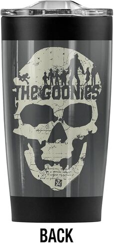 LOGOVISION The Goonies Never Say Die كوب من الفولاذ المقاوم للصدأ سعة 20 أونصة كوب/كوب قهوة للسفر، معزول بالفراغ وجدار مزدوج مع غطاء منزلق مانع للتسرب | رائعة للمشروبات الساخنة والمشروبات الباردة in Saudi Arabia