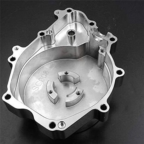 HTTMT- Chrome Left Engine Stator Cover "R6" Logo Compatible with 2003-2006 YZF-R6 / 2006 YZF-R6S [P/N: MT056-CHROME(2)] in Saudi Arabia
