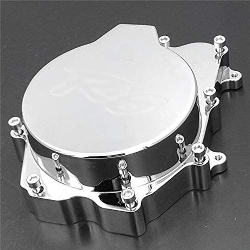 HTTMT- Chrome Left Engine Stator Cover "R6" Logo Compatible with 2003-2006 YZF-R6 / 2006 YZF-R6S [P/N: MT056-CHROME(2)] in Saudi Arabia