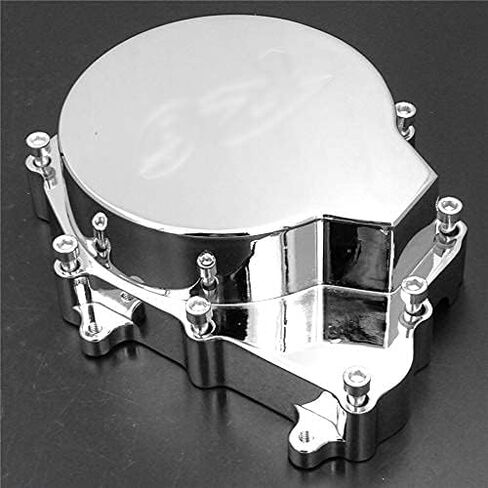 HTTMT- Chrome Left Engine Stator Cover "R6" Logo Compatible with 2003-2006 YZF-R6 / 2006 YZF-R6S [P/N: MT056-CHROME(2)] in Saudi Arabia