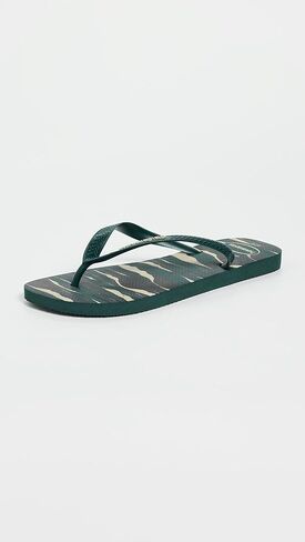 صندل مموه للجنسين من Havaianas - شبشب فليب فلوب بطباعة جريئة - أزرق نيلي، 10C للأطفال الصغار in Kuwait