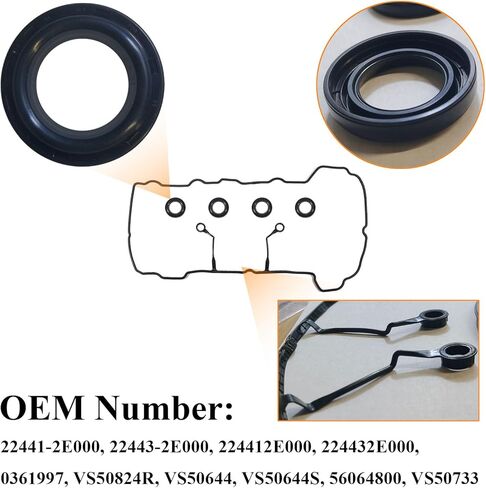 VS50892 Engine Cylinder Valve Cover Gasket Fit for 2015-2020 Hyundai Sonata Santa Fe 2.0L 2.4L, Valve Cover Gasket Set for 2016-2020 Kia Sorento Optima 2.0L 2.4L Replace OE# 224412GGB0 in Saudi Arabia