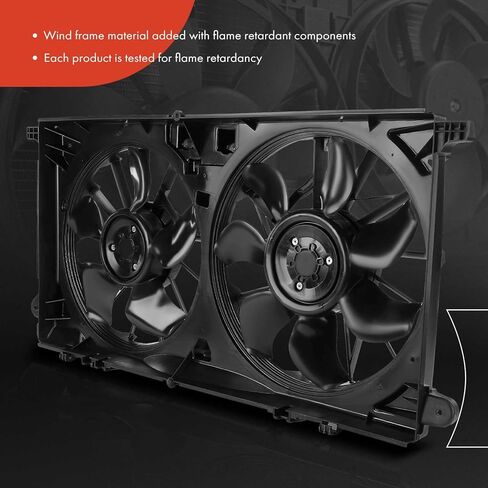 A-Premium Engine Radiator Cooling Fan Assembly with Brushless Motor Compatible with Select Ford Models - F-150 F150 2021 2022 2024 2025 in Saudi Arabia