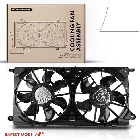 A-Premium Engine Radiator Cooling Fan Assembly with Brushless Motor Compatible with Select Ford Models - F-150 F150 2021 2022 2024 2025 in Saudi Arabia