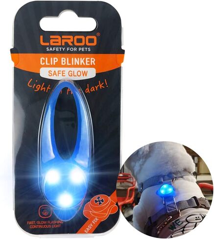 LaRoo Dog LED Safety Blinker Light for Night Walking,3 Modes Cute Filbert Night Light Silicon Waterproof Flashing Light Up Pendant Clip on Dog Collar Charms in Saudi Arabia
