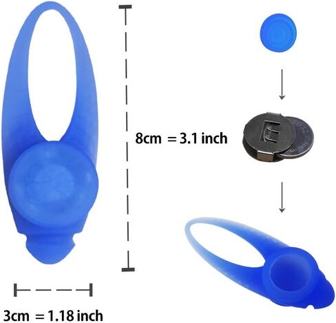 LaRoo Dog LED Safety Blinker Light for Night Walking,3 Modes Cute Filbert Night Light Silicon Waterproof Flashing Light Up Pendant Clip on Dog Collar Charms in Saudi Arabia