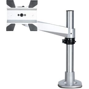 StarTech.com Desk Mount Quad Monitor Arm – Premium Articulating VESA 4 Monitor Mount 2x2 up to 30" – Ergonomic Height Adjustable Pole Mount - Tilt/Swivel/Rotate - C-Clamp/Grommet - Silver (ARMQUADPS) in Kuwait