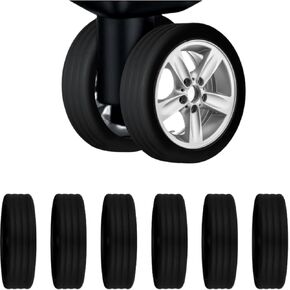 Luggage Tyre Cover Black – Premium Suitcase Wheel Protection Cover, Universal Fit Spinner Luggage Wheel Guard, Washable Travel Sleeve for Baggage Wheels, Durable & Reusable in Kuwait