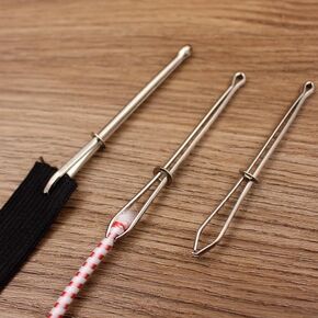 2Pcs Elastic Metal Drawstring Rope Threaders Sewing Accessories DIY Tool Elastic Cord Rope Threader Clip in Kuwait