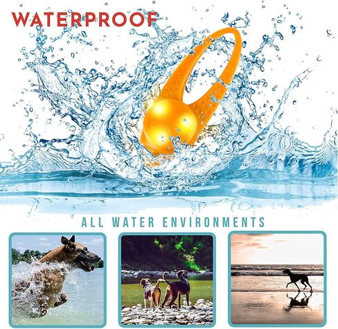 LaRoo Dog LED Safety Blinker Light for Night Walking,3 Modes Cute Filbert Night Light Silicon Waterproof Flashing Light Up Pendant Clip on Dog Collar Charms in Kuwait