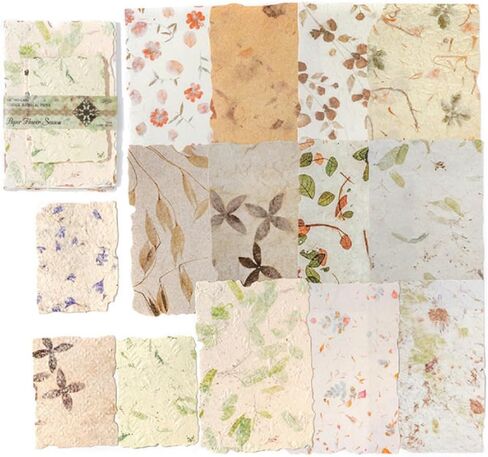 28 Sheets Light and Shadow Scrapbook Paper - 16×9.6cm, Colorful Cardstock for Diaries, Gift Wrapping, Home Decoration, and Scrapbooking，Flower in Saudi Arabia