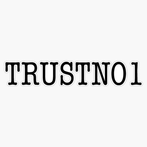 Magnet Trustno1- The X-Files Magnetic Vinyl Sticker 5" in Saudi Arabia