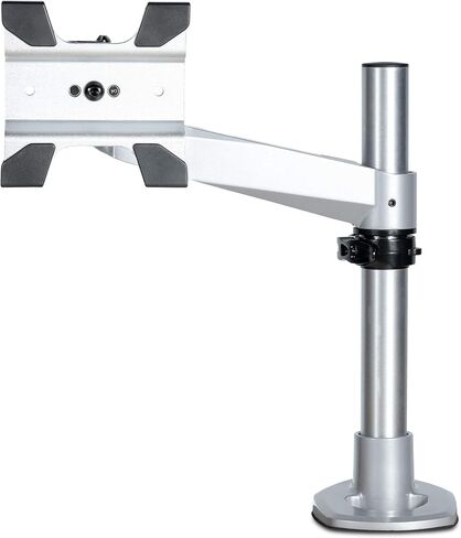 StarTech.com Desk Mount Quad Monitor Arm – Premium Articulating VESA 4 Monitor Mount 2x2 up to 30" – Ergonomic Height Adjustable Pole Mount - Tilt/Swivel/Rotate - C-Clamp/Grommet - Silver (ARMQUADPS) in Kuwait