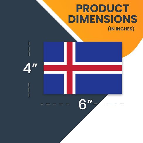Magnet Me Up Iceland Icelandic Flag Car Magnet Decal, 4x6 Inches, Heavy Duty Automotive Magnet for Car, Truck SUV in Saudi Arabia