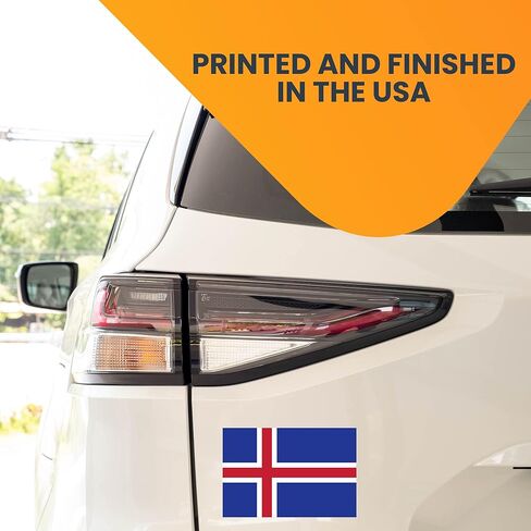 Magnet Me Up Iceland Icelandic Flag Car Magnet Decal, 4x6 Inches, Heavy Duty Automotive Magnet for Car, Truck SUV in Saudi Arabia