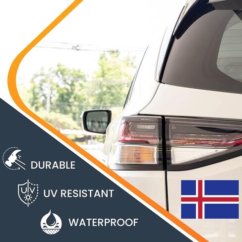 Magnet Me Up Iceland Icelandic Flag Car Magnet Decal, 4x6 Inches, Heavy Duty Automotive Magnet for Car, Truck SUV in Saudi Arabia