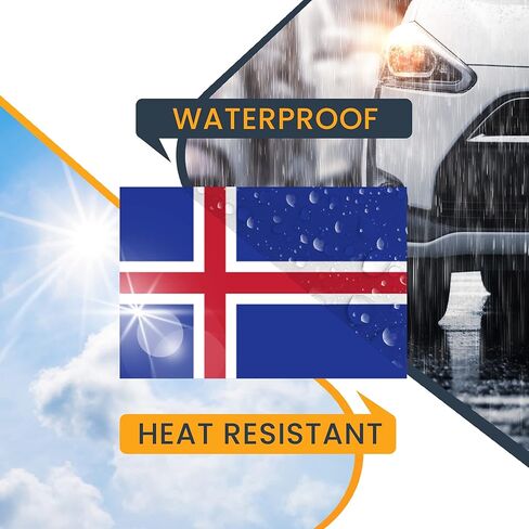 Magnet Me Up Iceland Icelandic Flag Car Magnet Decal, 4x6 Inches, Heavy Duty Automotive Magnet for Car, Truck SUV in Saudi Arabia