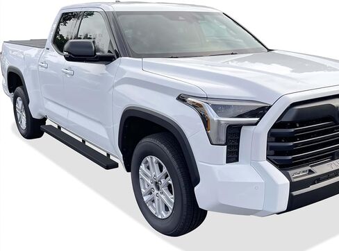 APS Running Boards 5 inches Matte Black Compatible with Toyota Tundra 2022-2026 Double Cab Stainless Steel (Nerf Bars Side Steps Side Bars) in Saudi Arabia