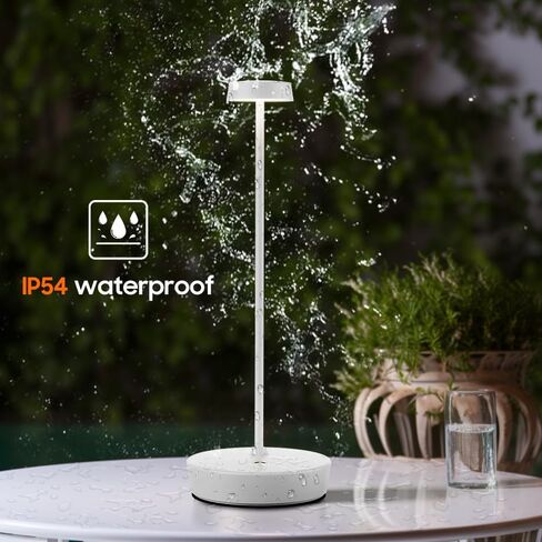Cordless LED Table Lamp，Rechargeable Battery Desk Lamps, 3 Color Stepless Dimmable Metal Battery Table Lamps, Portable Table Light for Indoor/Outdoor/Restaurants/Bedroom/Bar in Saudi Arabia