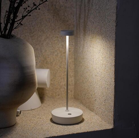 Cordless LED Table Lamp，Rechargeable Battery Desk Lamps, 3 Color Stepless Dimmable Metal Battery Table Lamps, Portable Table Light for Indoor/Outdoor/Restaurants/Bedroom/Bar in Saudi Arabia