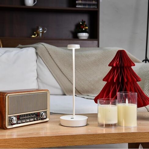 Cordless LED Table Lamp，Rechargeable Battery Desk Lamps, 3 Color Stepless Dimmable Metal Battery Table Lamps, Portable Table Light for Indoor/Outdoor/Restaurants/Bedroom/Bar in Saudi Arabia