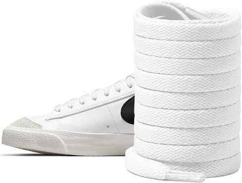 UamGlsob Cotton Shoe Laces for Nike Blazer Sneakers, 5/16"(8mm) Flat Shoelaces Replacement Strings for Low and High Top Shoes in Saudi Arabia