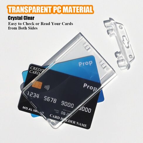 3 Pack Permanent Locking Hard Plastic ID Badge Holder-Vertical Clear Heavy Duty Protector Secure Case Holder for Passes Access Office Student IDs Proximity RFID One or Two I'd Cards by DiDiSTAR in Saudi Arabia