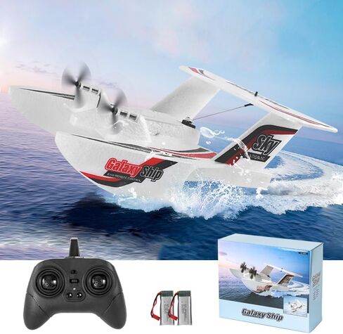 طائرة GoolRC RC، طائرة تحكم عن بعد 3CH للمياه والأرض والهواء، طائرة تريفيبيان RC البرمائية، طائرة شراعية RC بتردد 2.4 جيجاهرتز، طائرة عائمة تعمل بالتحكم عن بعد مع جيروسكوب 6 محاور وبطاريتين للبالغين in Saudi Arabia