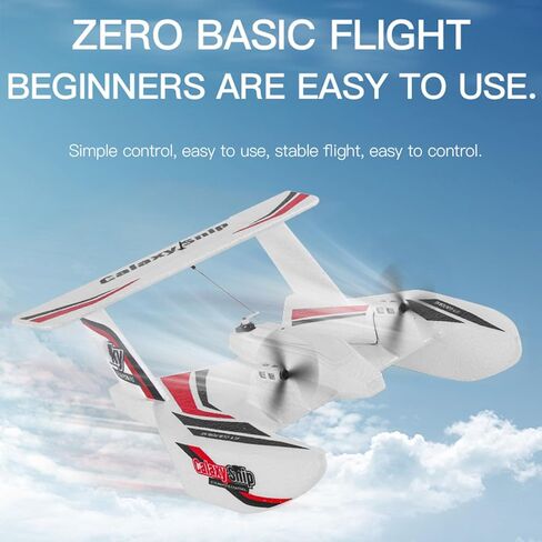 طائرة GoolRC RC، طائرة تحكم عن بعد 3CH للمياه والأرض والهواء، طائرة تريفيبيان RC البرمائية، طائرة شراعية RC بتردد 2.4 جيجاهرتز، طائرة عائمة تعمل بالتحكم عن بعد مع جيروسكوب 6 محاور وبطاريتين للبالغين in Saudi Arabia