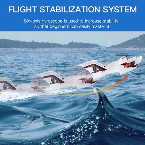 طائرة GoolRC RC، طائرة تحكم عن بعد 3CH للمياه والأرض والهواء، طائرة تريفيبيان RC البرمائية، طائرة شراعية RC بتردد 2.4 جيجاهرتز، طائرة عائمة تعمل بالتحكم عن بعد مع جيروسكوب 6 محاور وبطاريتين للبالغين in Saudi Arabia