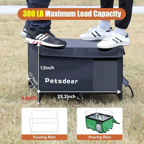 Heated Cat House for Outside Cats Large Outdoor Cat House Weatherproof for Winter Extremely Waterproof Insulated Outside Feral Cat House Multiple Cats (Black) in Kuwait