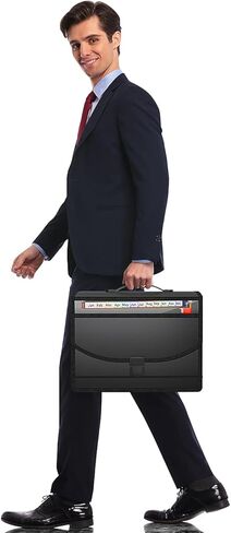 25 جيوبًا لتوسيع مجلد الملفات منظم ملفات الأكورديون مع مقبض، تخزين ممتع منظم المستندات المحمول منظم ملفات صندوق الملفات للسفر في المنزل والمكتب والمدرسة، مقاس A4 وحجم الحروف in Kuwait