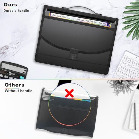 25 جيوبًا لتوسيع مجلد الملفات منظم ملفات الأكورديون مع مقبض، تخزين ممتع منظم المستندات المحمول منظم ملفات صندوق الملفات للسفر في المنزل والمكتب والمدرسة، مقاس A4 وحجم الحروف in Kuwait