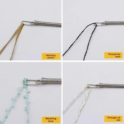 5pcs Elastic Waistband Threading Tool 5/10 Pack Metal Loop Spring Handle Sewing Aid for Repairs, Crafts, Home Use and Tailoring, 5pcs in Saudi Arabia