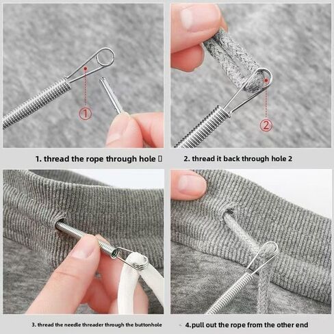 5pcs Elastic Waistband Threading Tool 5/10 Pack Metal Loop Spring Handle Sewing Aid for Repairs, Crafts, Home Use and Tailoring, 5pcs in Saudi Arabia