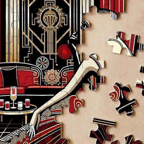 Vintage Wine Elegant Lady Puzzles for Adults 1000 Pieces. Beautiful Woman Crystal Aesthetic Jigsaw Puzzles. Challenging Colorful Diamond, Retro,Art Puzzles in Saudi Arabia