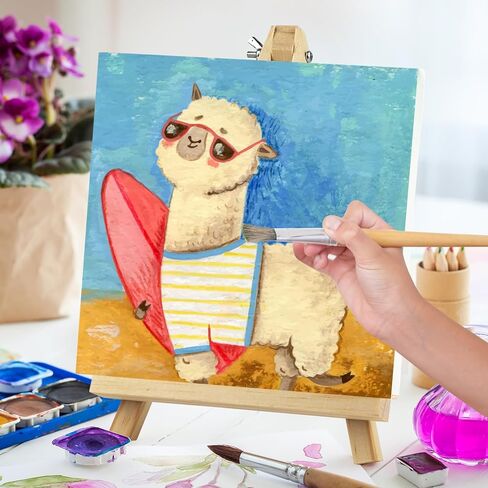 حامل حامل خشبي مقاس 9 بوصات، حامل عرض محمول على شكل حرف A للرسم والقماش واللافتات والصور والحامل الفني للطلاب والمبتدئين (بحاجة إلى التجميع) in Kuwait