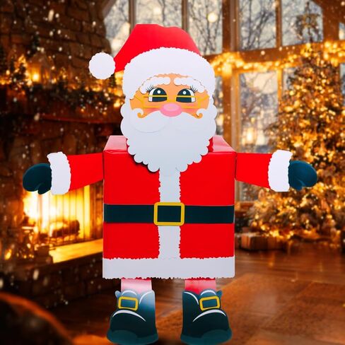 Santa Gift Box Decoration Kit | Transform Ordinary Gift Boxes into Festive Santa Boxes | Perfect for Christmas Decorating Ideas and Decorative Boxes in Saudi Arabia