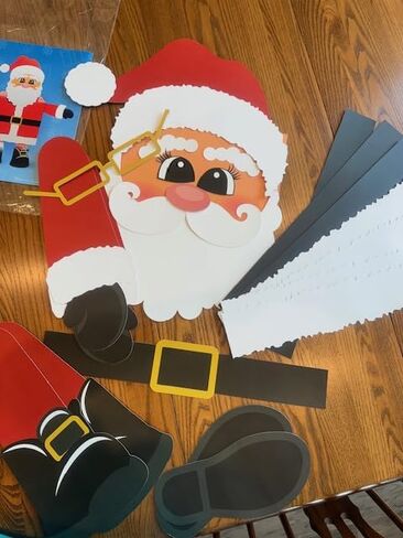 Santa Gift Box Decoration Kit | Transform Ordinary Gift Boxes into Festive Santa Boxes | Perfect for Christmas Decorating Ideas and Decorative Boxes in Saudi Arabia