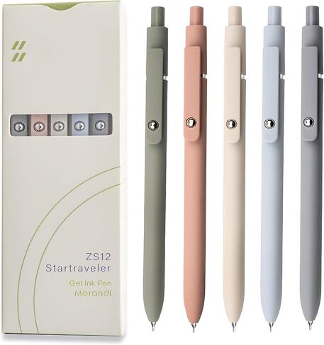 Gel Pens, 5 Pcs 0.5mm Quick Dry Premium Retractable Fine Point Smooth Rolling Ball Pens, Pens for Journaling, Notetaking, Writing,preppy, Cute Office School Supplies,Teacher, Christmas Gifts for Women in Saudi Arabia