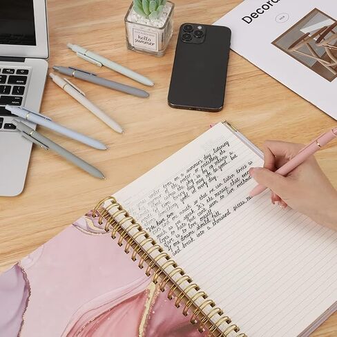 Gel Pens, 5 Pcs 0.5mm Quick Dry Premium Retractable Fine Point Smooth Rolling Ball Pens, Pens for Journaling, Notetaking, Writing,preppy, Cute Office School Supplies,Teacher, Christmas Gifts for Women in Saudi Arabia