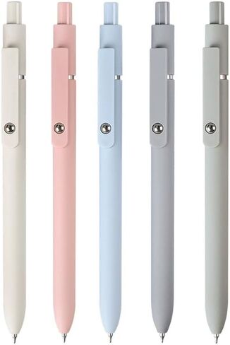 Gel Pens, 5 Pcs 0.5mm Quick Dry Premium Retractable Fine Point Smooth Rolling Ball Pens, Pens for Journaling, Notetaking, Writing,preppy, Cute Office School Supplies,Teacher, Christmas Gifts for Women in Saudi Arabia