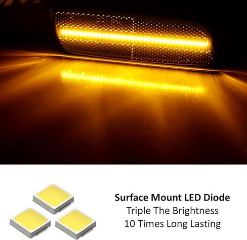 iJDMTOY عدسة شبه شفافة 36-SMD كهرمان مجموعة مصابيح LED كاملة للمصد الجانبي متوافقة مع Lexus 1998-05 GS، 2001-05 IS، 1998-00 LS، Scion xA، Toyota Prius in Saudi Arabia
