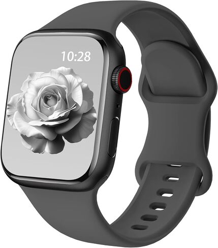 Patenting Sport Band Compatible with Apple Watch Bands for Women Men 38mm/40mm/41mm/42mm(Series 10), Soft Silicone Waterproof Band for iWatch Apple Watch Series 10 9 Ultra 8 7 6 5 4 3 2 1 SE in Kuwait