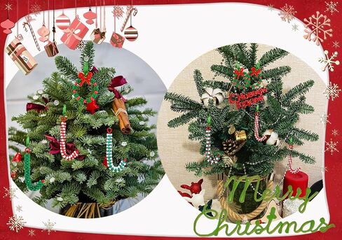 خرز Adiornchse لعيد الميلاد ثلاثي الشكل 900 قطعة من الخرز البلاستيكي للحرف اليدوية للعطلات لعيد الميلاد خرزة حمراء وبيضاء لحرف قصب الحلوى مجموعة صنع الزينة in Kuwait