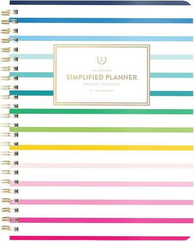 Simplified 12-Month Spiral Softcover Weekly Planner — Ivory Antelope — 2026 Calendar Year Organizer with Stickers, Pockets, and Flexible Cover in Saudi Arabia