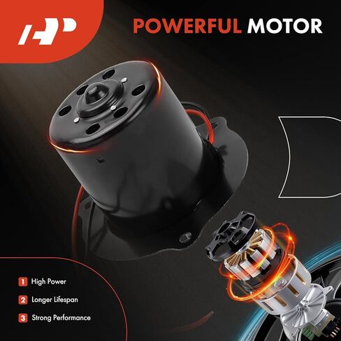 A-Premium Radiator Fan Motor Compatible with Ford Mustang 1983-1993, Escort 1983-1989, EXP 1983-1988, Tempo, Thunderbird & Mercury Capri, Cougar, LN7, Lynx, Topaz & Oldsmobile Cutlass Calais in Saudi Arabia